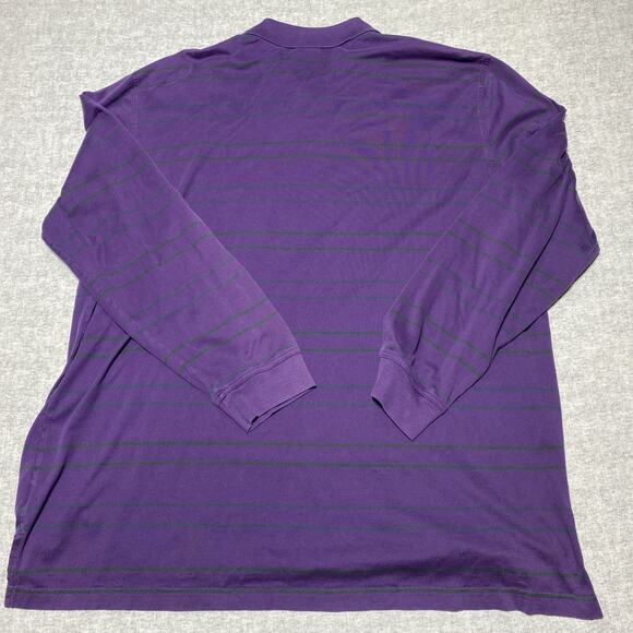 Brooks Brothers Shirt Mens XXL Purple Performance Polo Striped Preppy Old Money - Picture 2 of 10